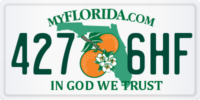 FL license plate 4276HF