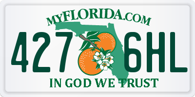 FL license plate 4276HL