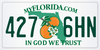 FL license plate 4276HN