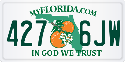 FL license plate 4276JW