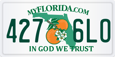 FL license plate 4276LO