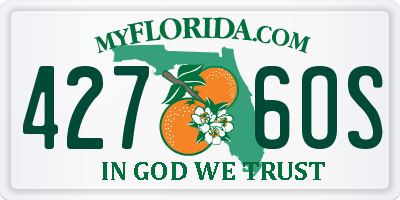 FL license plate 4276OS