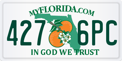 FL license plate 4276PC
