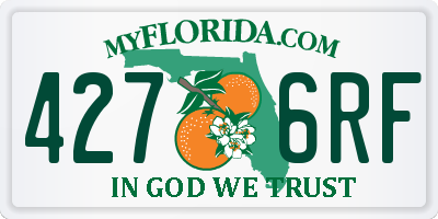 FL license plate 4276RF