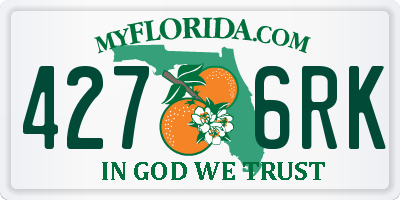 FL license plate 4276RK