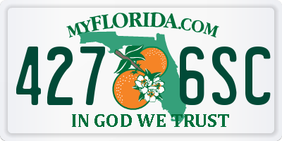 FL license plate 4276SC