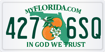 FL license plate 4276SQ