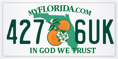 FL license plate 4276UK