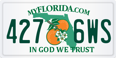 FL license plate 4276WS
