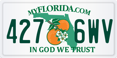 FL license plate 4276WV