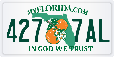 FL license plate 4277AL