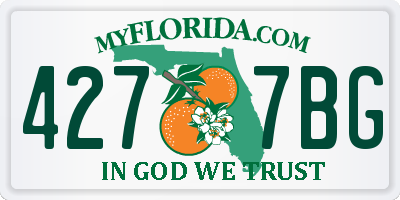 FL license plate 4277BG