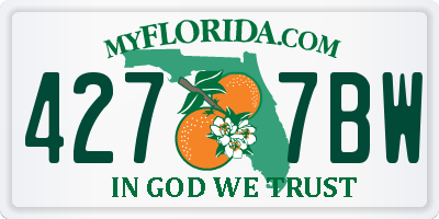 FL license plate 4277BW