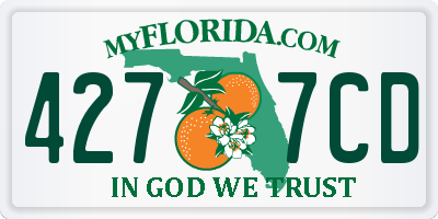 FL license plate 4277CD