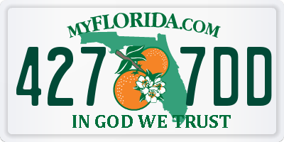 FL license plate 4277DD