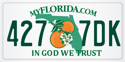 FL license plate 4277DK