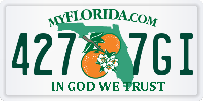 FL license plate 4277GI