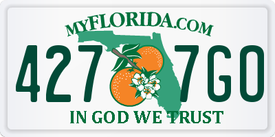 FL license plate 4277GO
