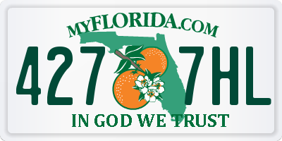 FL license plate 4277HL