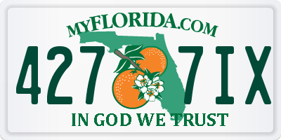 FL license plate 4277IX