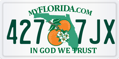 FL license plate 4277JX