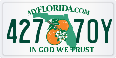 FL license plate 4277OY