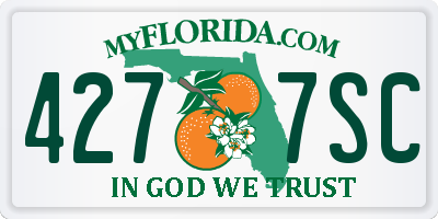 FL license plate 4277SC