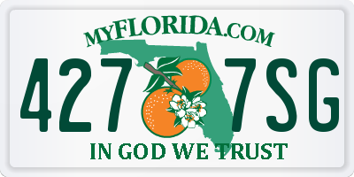 FL license plate 4277SG