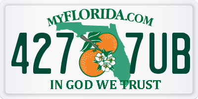 FL license plate 4277UB