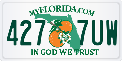 FL license plate 4277UW