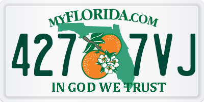 FL license plate 4277VJ