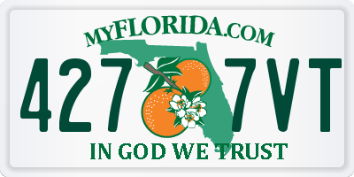FL license plate 4277VT