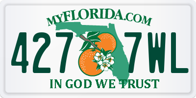 FL license plate 4277WL