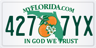 FL license plate 4277YX