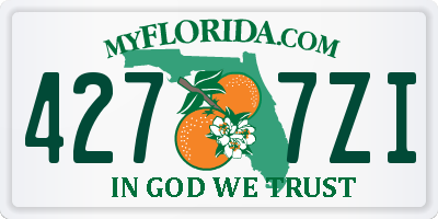 FL license plate 4277ZI