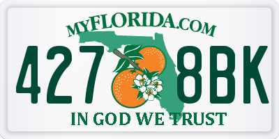 FL license plate 4278BK