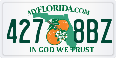 FL license plate 4278BZ