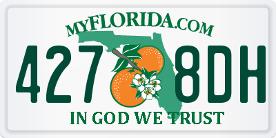 FL license plate 4278DH