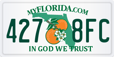 FL license plate 4278FC