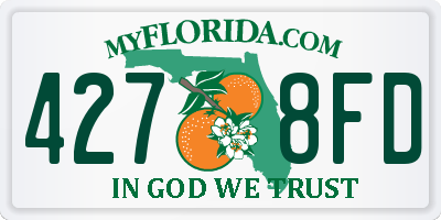 FL license plate 4278FD