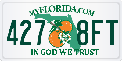 FL license plate 4278FT