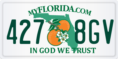 FL license plate 4278GV