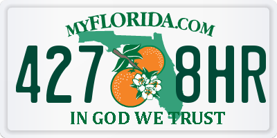 FL license plate 4278HR