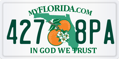 FL license plate 4278PA