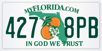 FL license plate 4278PB