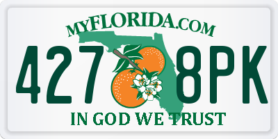FL license plate 4278PK