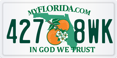 FL license plate 4278WK