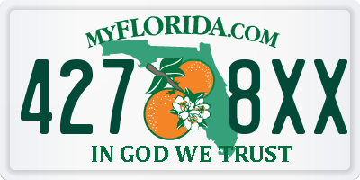 FL license plate 4278XX