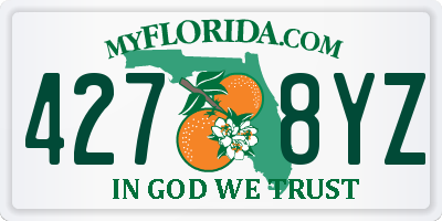 FL license plate 4278YZ