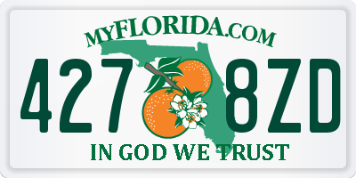 FL license plate 4278ZD